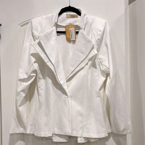 Brand new white ponte blazer